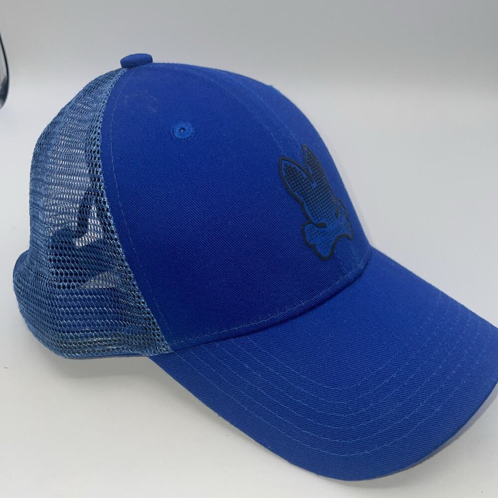 Psycho Bunny Men's Royal Blue Trucker Cap